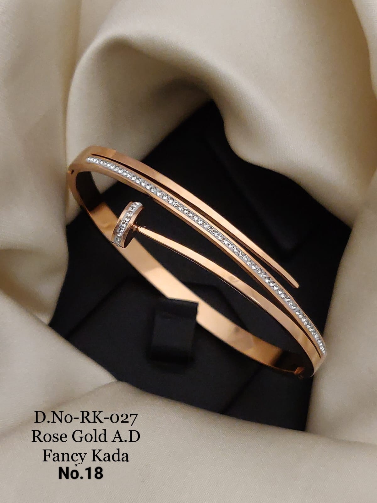 Rose Gold Free Size Steel Designer Breslet Kada Catalog
